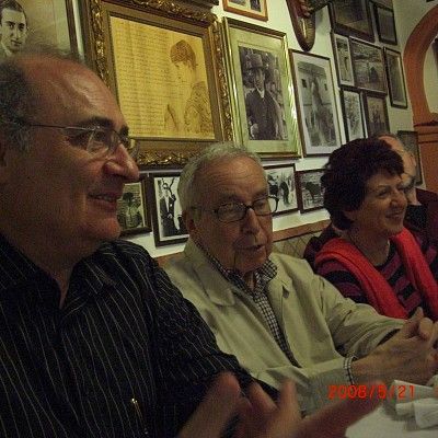 2008. Con Manolo Romero y Pablo García Baena. Las Beatillas, Córdoba